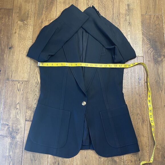 Authentic Louis Vuitton Uniformes Blazer Jacket Black with Gold Accents Sz 40 - Picture 4 of 9